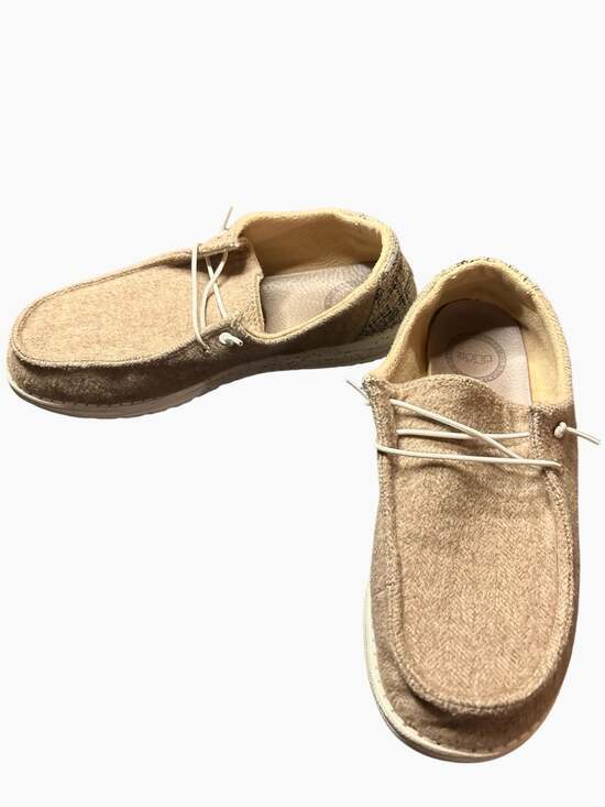 HEYDUDE Shoes - HEYDUDE Wendy Tan Wool Buckle Exclusive Women's Slip On Shoes Size 10
